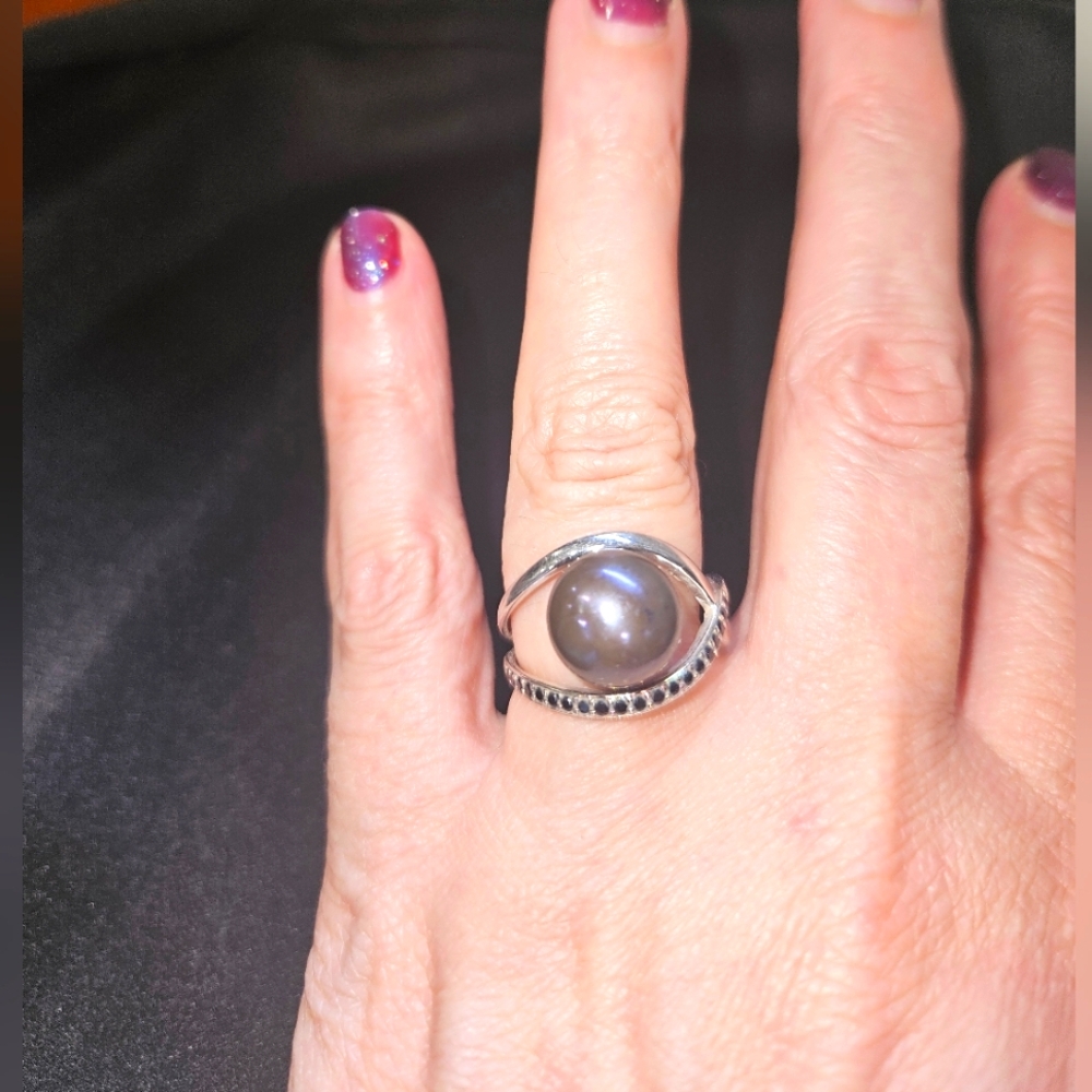 Freshwater Black Pearl Ring